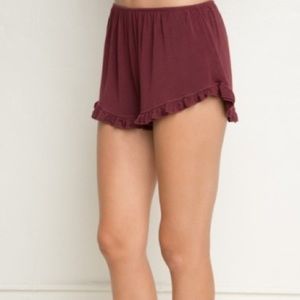 brandy melville ruffle shorts